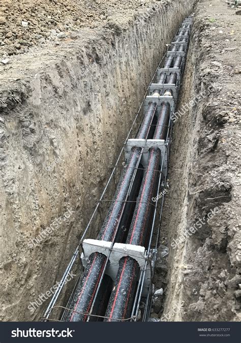 underground ducting for electrical cables.